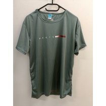 Khaki meeste spordisärk “PARIS” graafilise detailiga – suurus XL