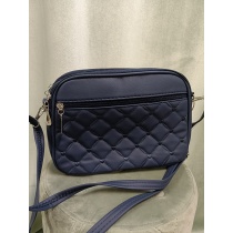 Tumesinine tepitud crossbody‑käekott